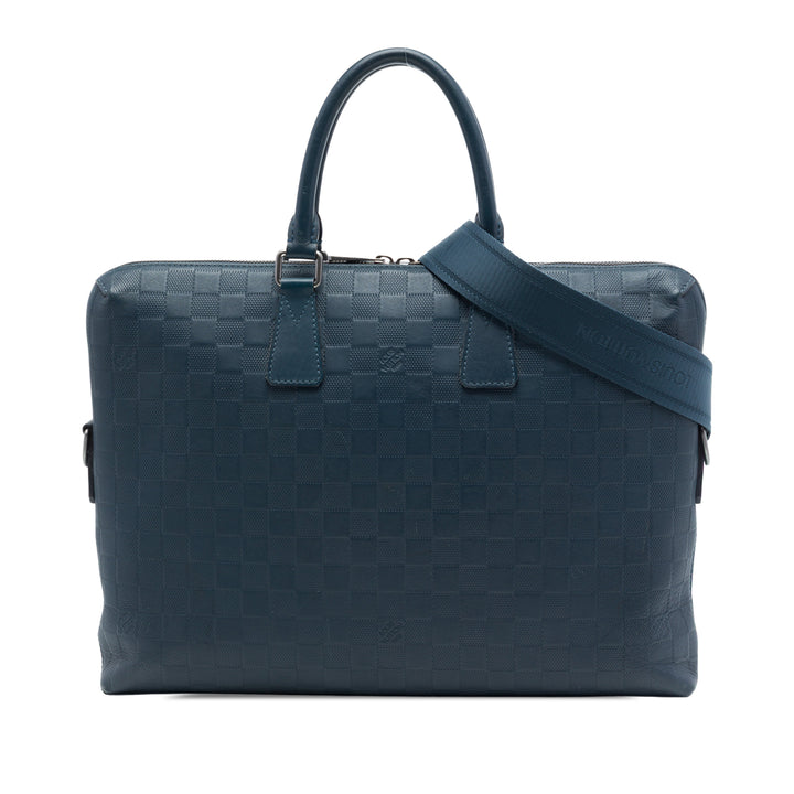Louis Vuitton Porte Documents Jour Cuir Damier Infini