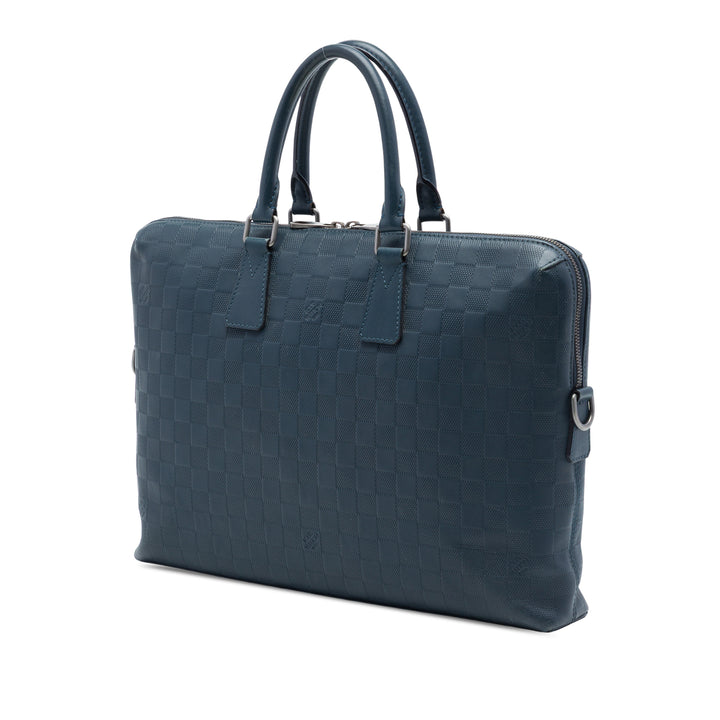 Louis Vuitton Porte Documents Jour Cuir Damier Infini