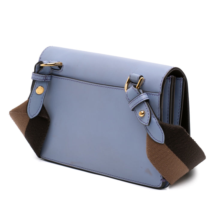 Plat Baguette Sac Cuir de veau Bleu