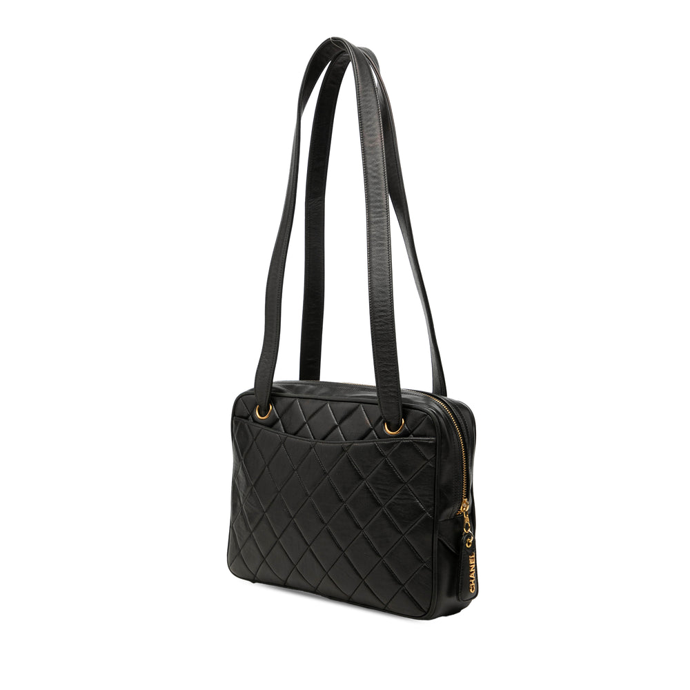 Chanel Matelassé Sac Cuir d'agneau Noir – vue 2 – GABY PARIS