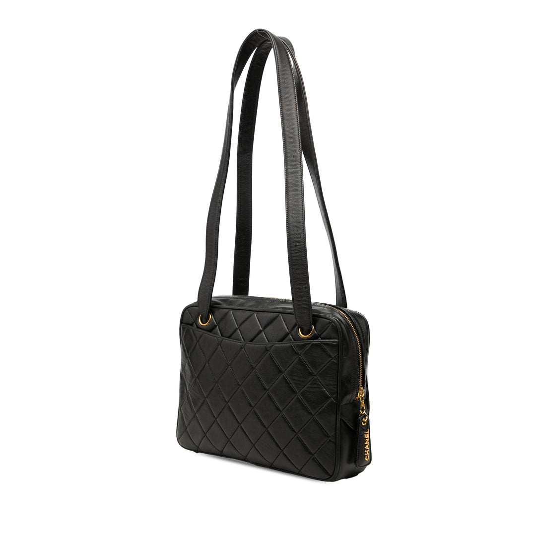 Chanel Matelassé Sac Cuir d'agneau Noir – vue 2 – GABY PARIS