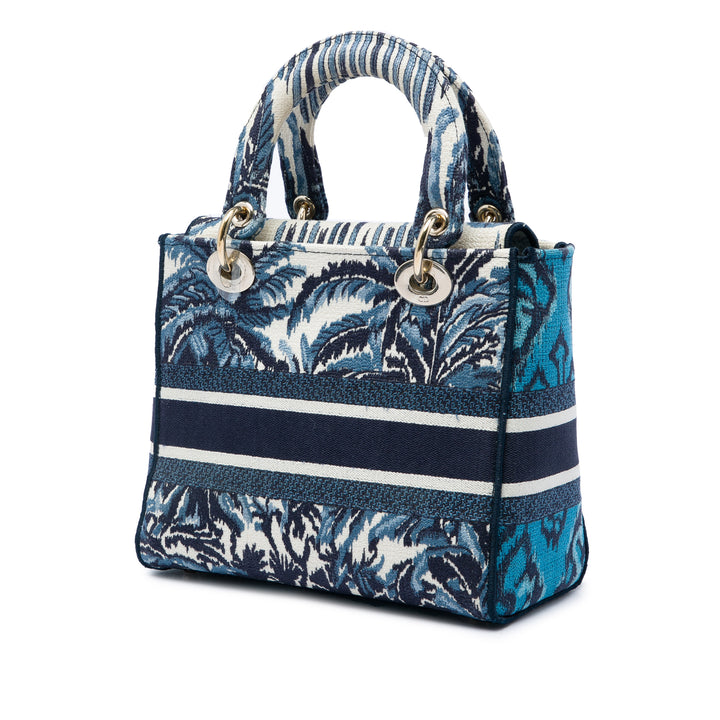 brodé Palm Tree De Jouy Lady D-Lite Moyen Bleu