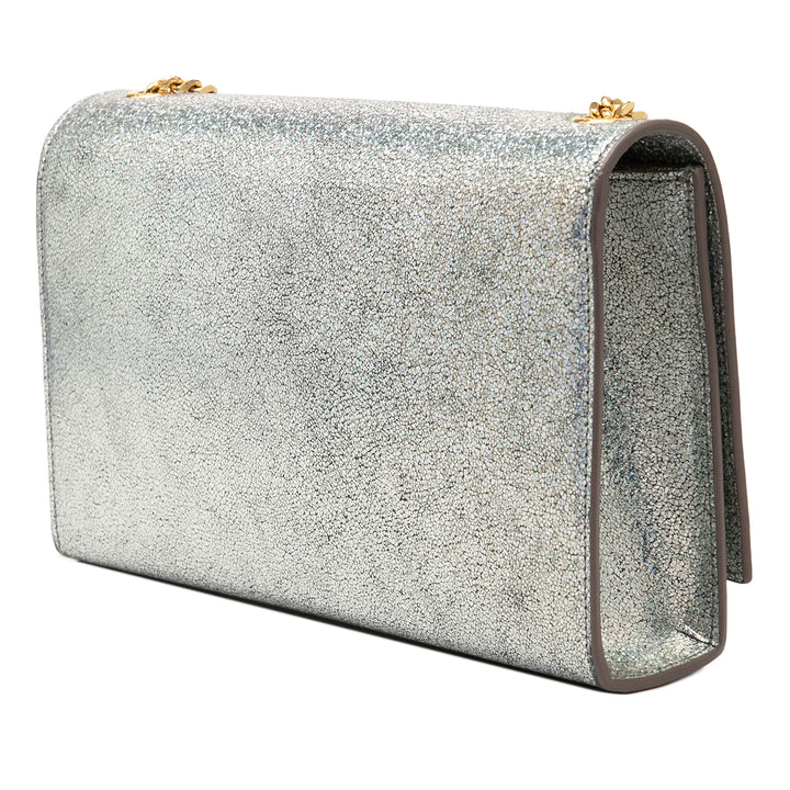 Saint Laurent Medium Metallic Cuir de veau Classic Monogram Kate Sac porté croisé