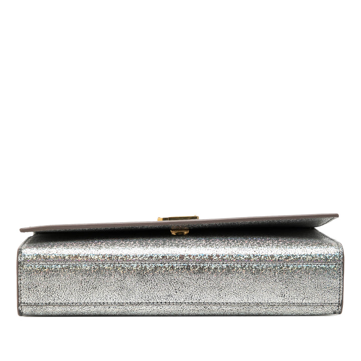 Saint Laurent Medium Metallic Cuir de veau Classic Monogram Kate Sac porté croisé