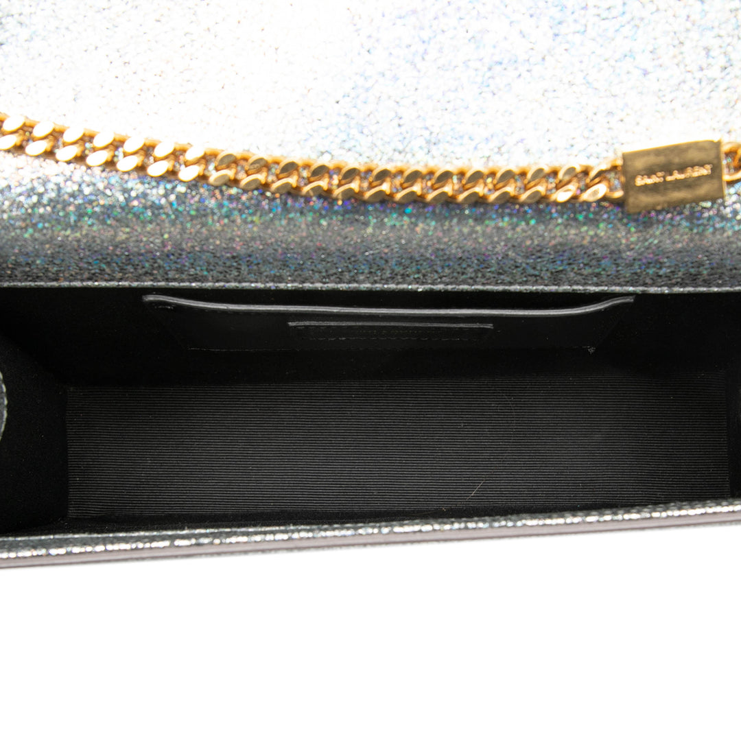 Saint Laurent Medium Metallic Cuir de veau Classic Monogram Kate Sac porté croisé