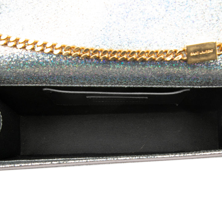 Saint Laurent Medium Metallic Cuir de veau Classic Monogram Kate Sac porté croisé