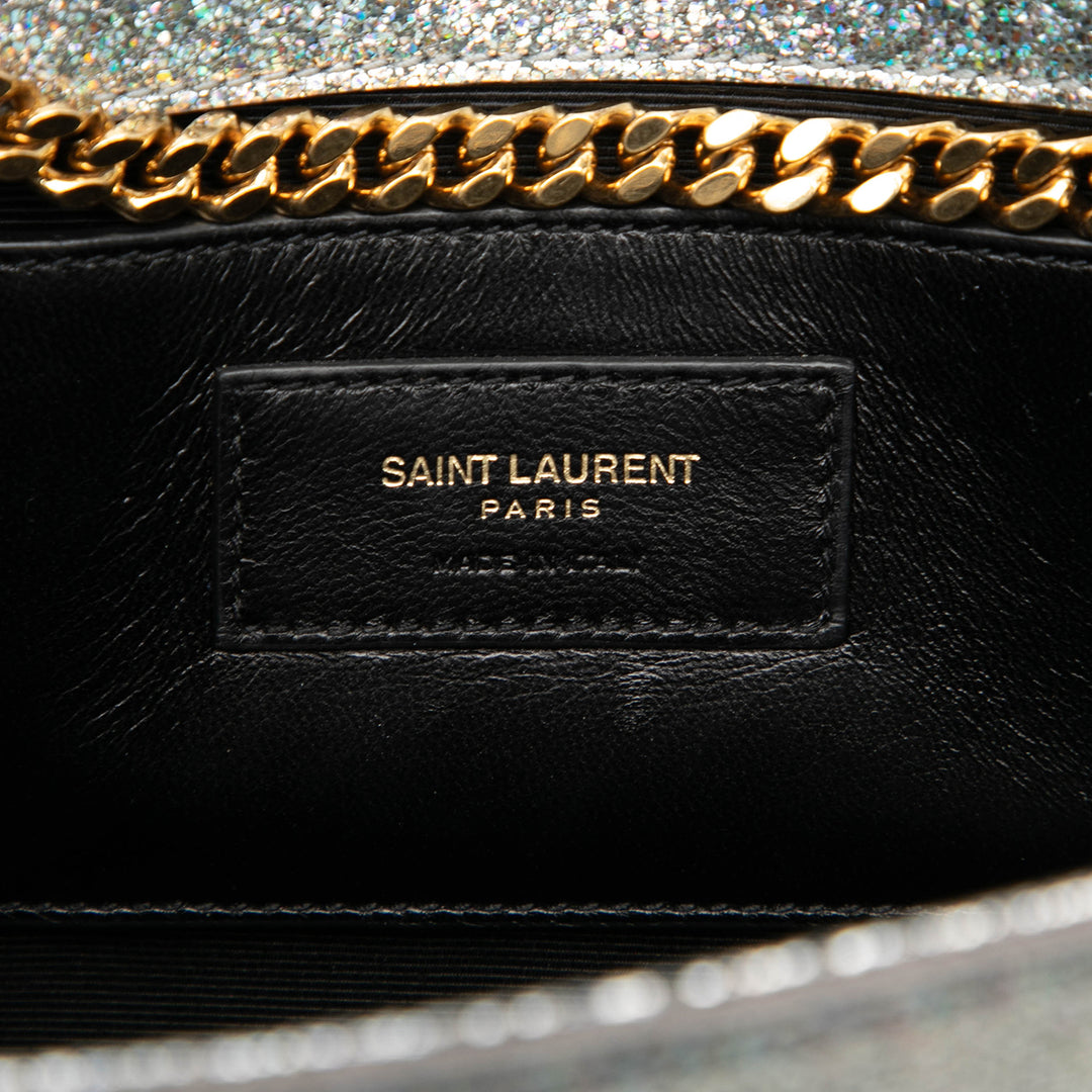 Saint Laurent Medium Metallic Cuir de veau Classic Monogram Kate Sac porté croisé