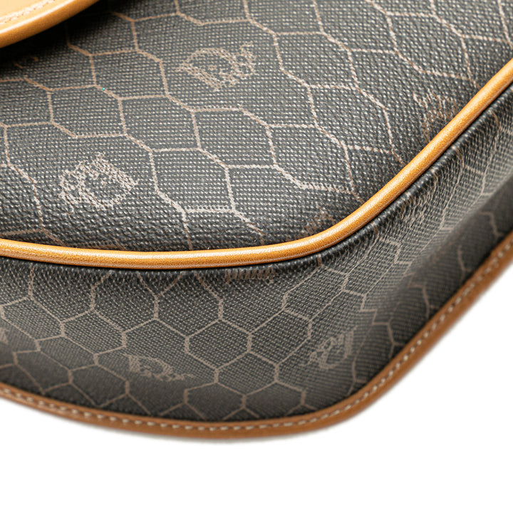 Honeycomb Coated Canvas Crossbody Black - Gaby Paris