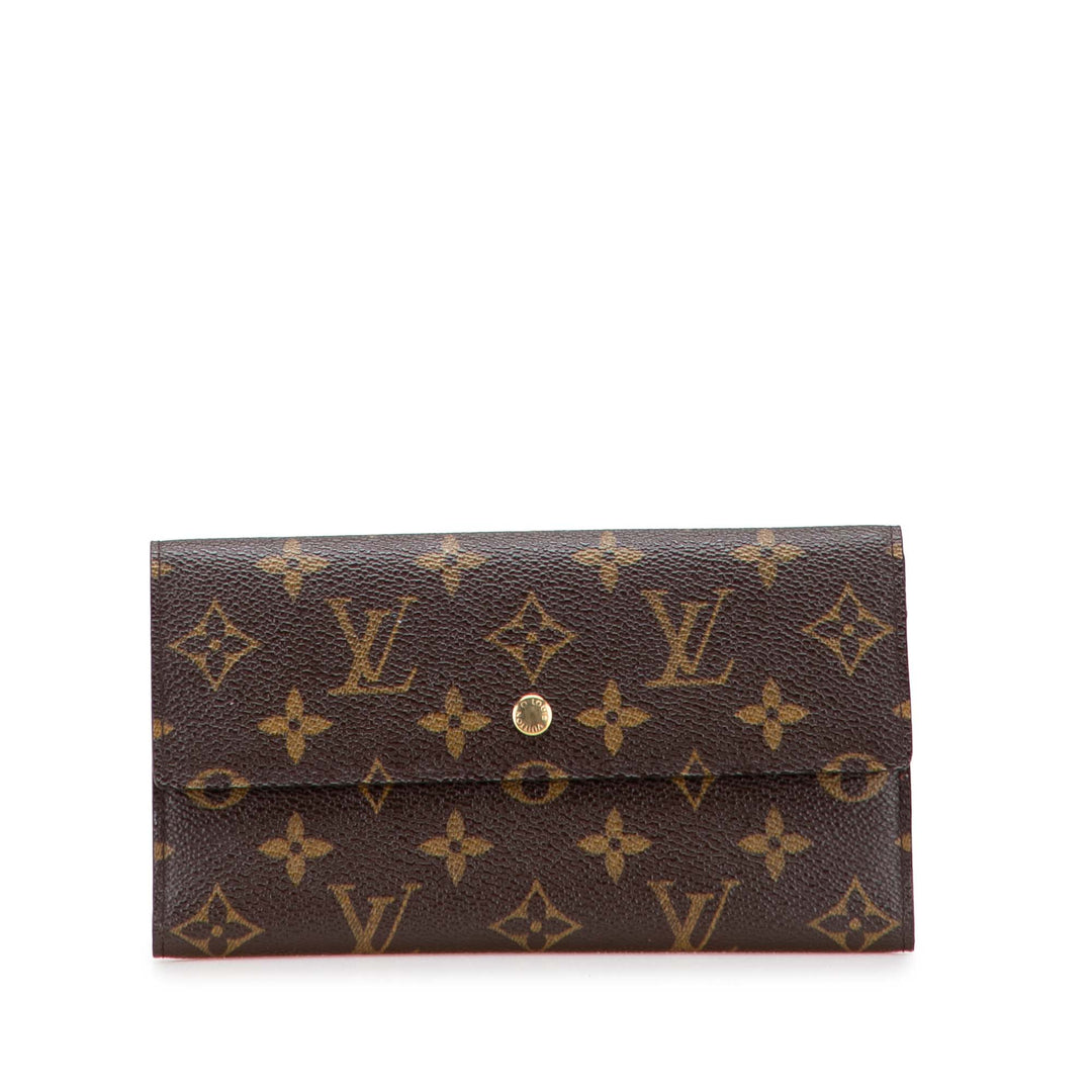 Monogram Sarah Long Wallet Brown - Gaby Paris