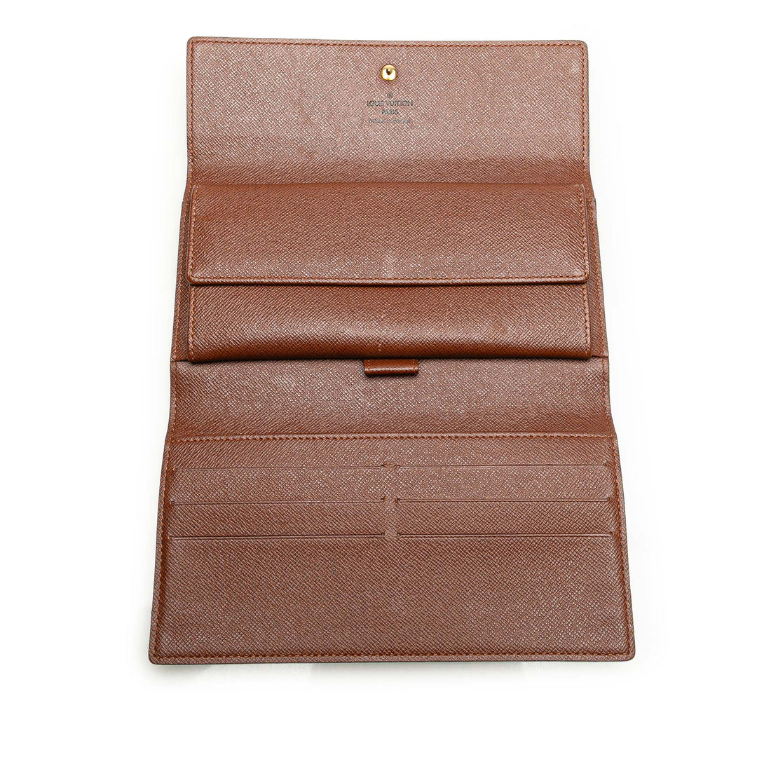 Monogram Sarah Long Wallet Brown - Gaby Paris