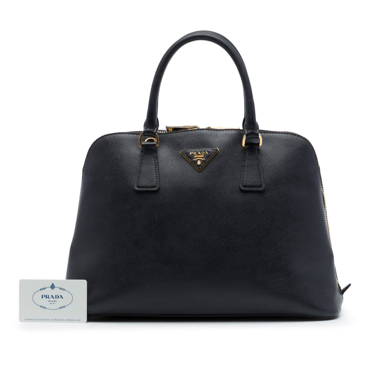 Lux Promenade Sac Moyen Saffiano Noir