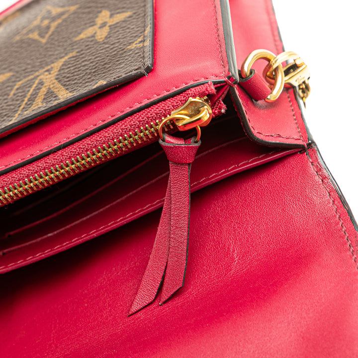 Monogram Flore Wallet On Chain Brown - Gaby Paris
