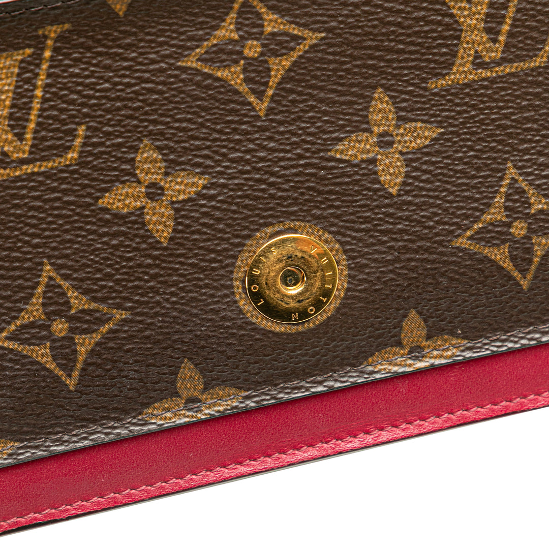 Monogram Flore Wallet On Chain Brown - Gaby Paris