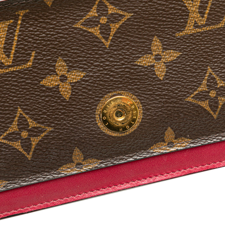 Monogram Flore Wallet On Chain Brown - Gaby Paris