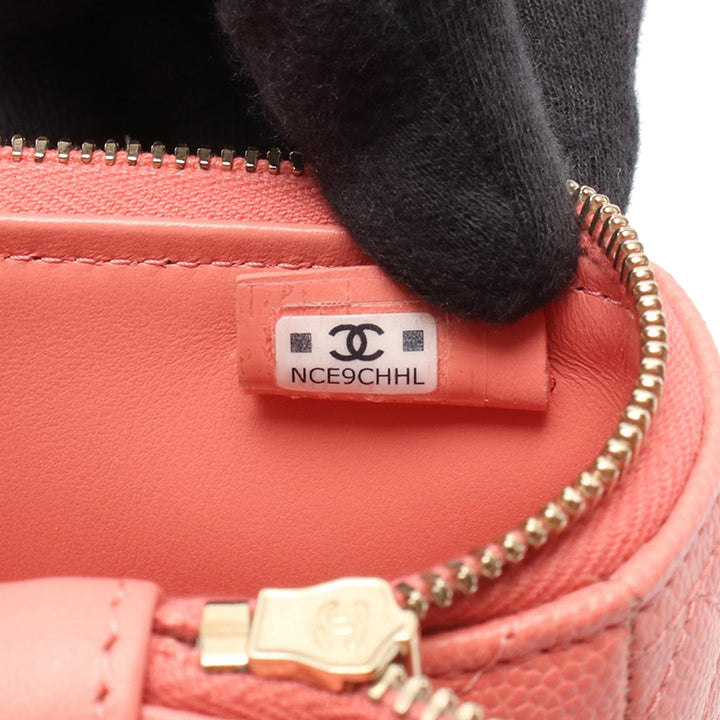 Chanel CC Matelassé Vanity Cuir caviar Rose – vue 5 – GABY PARIS