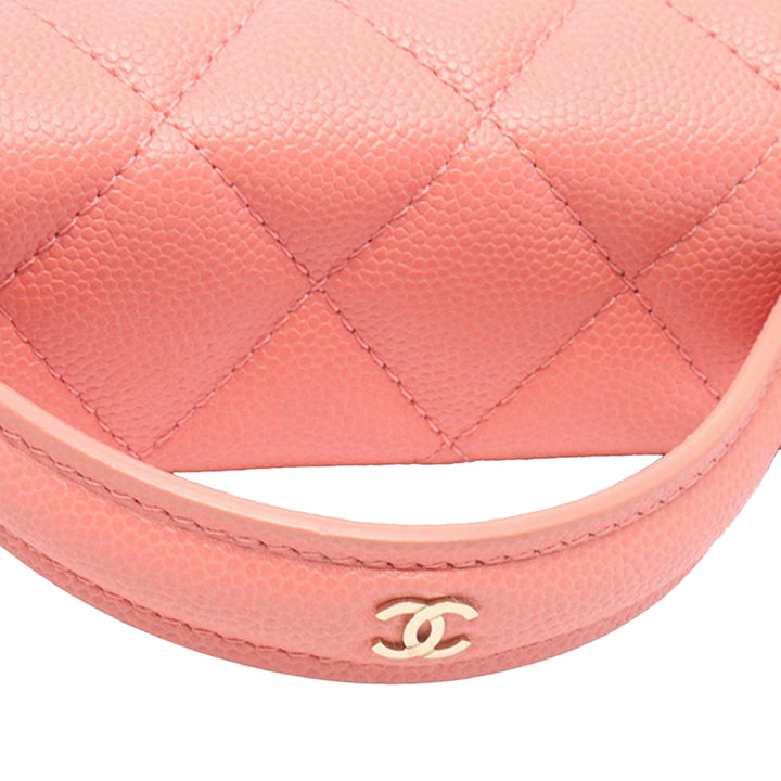 Chanel CC Matelassé Vanity Cuir caviar Rose – vue 6 – GABY PARIS