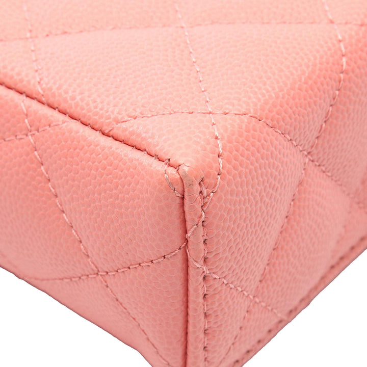 Chanel CC Matelassé Vanity Cuir caviar Rose – vue 7 – GABY PARIS