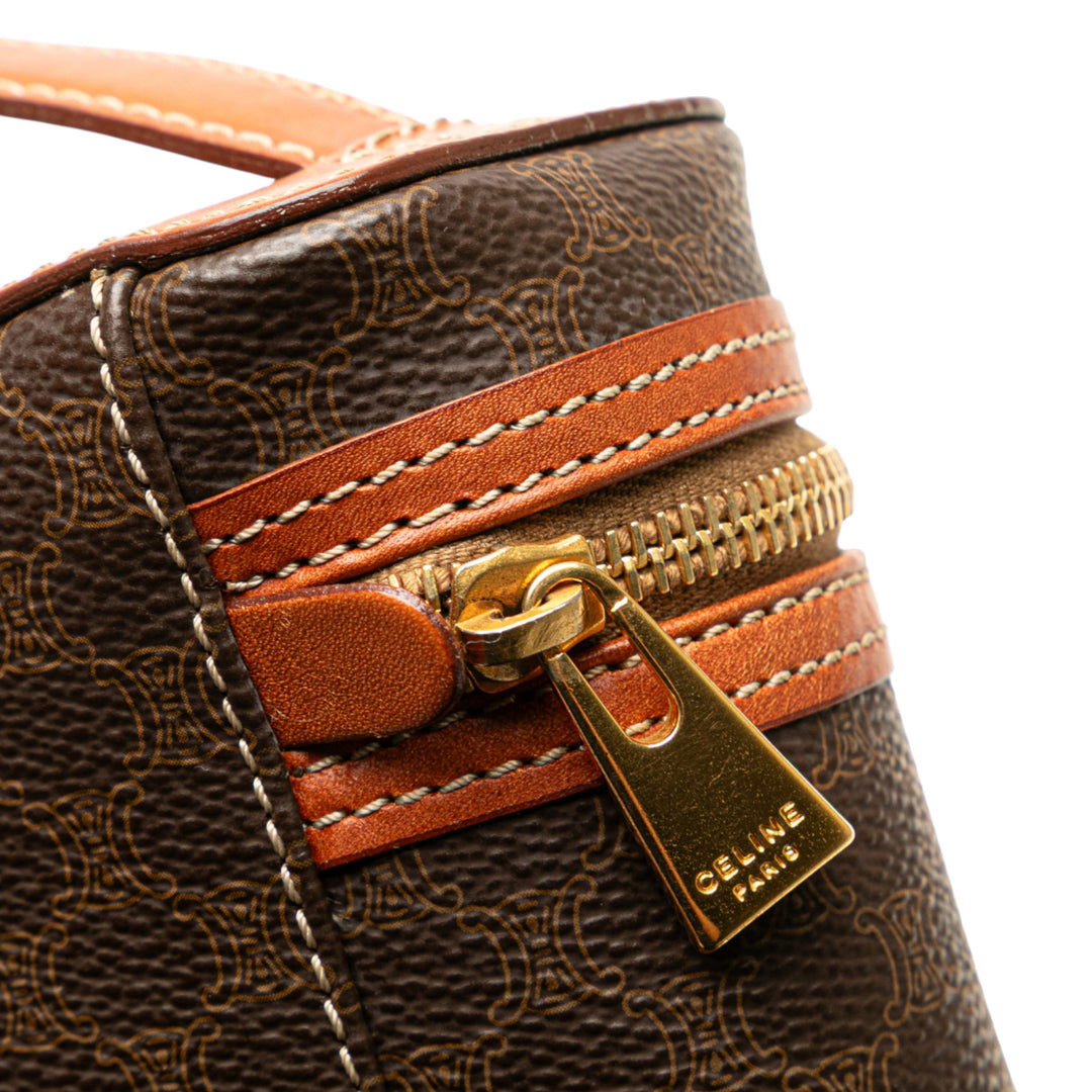 Celine Macadam Coated Toile Vanity Bag Marron – GABY PARIS Authentique