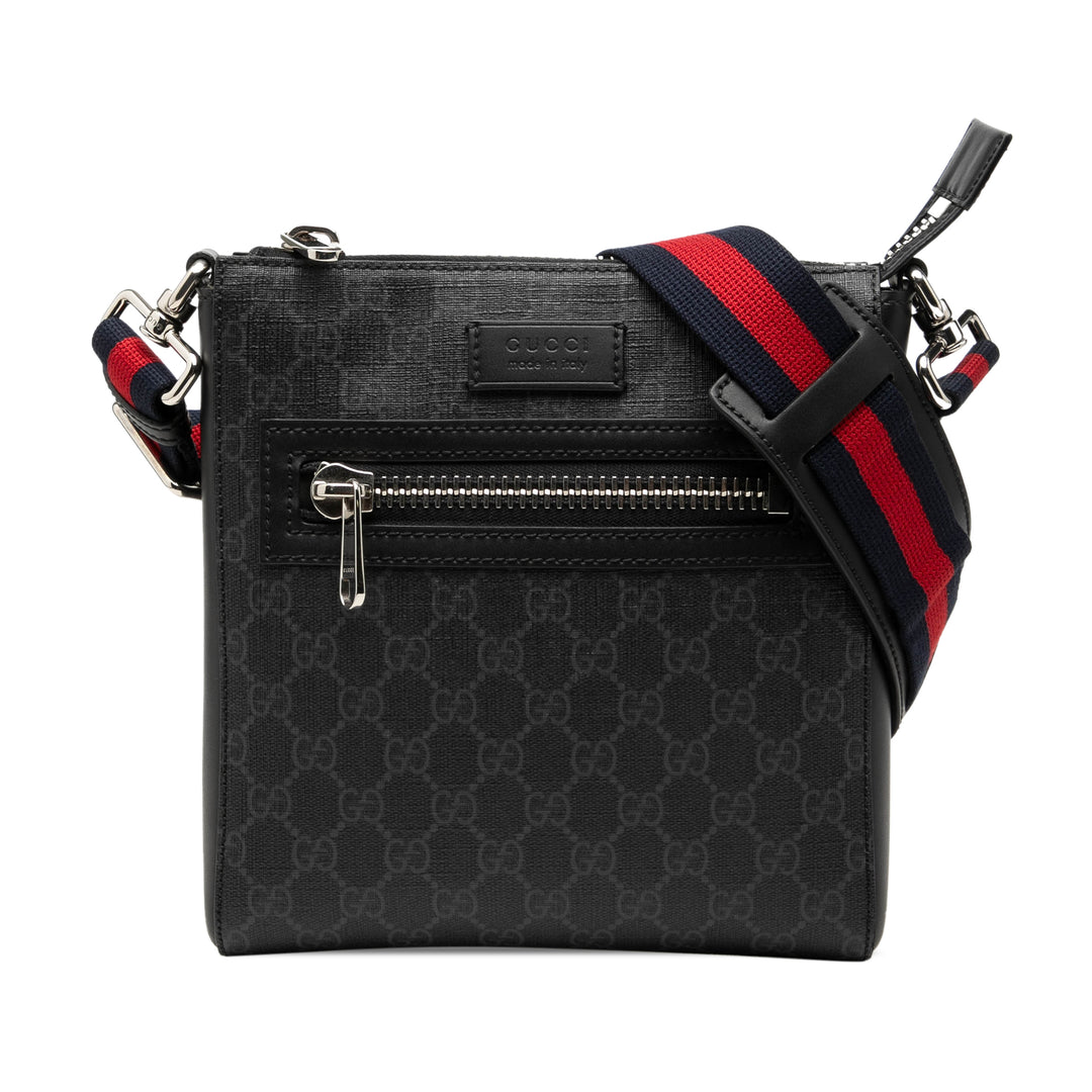 Gucci Small GG Supreme Web Messenger Sac
