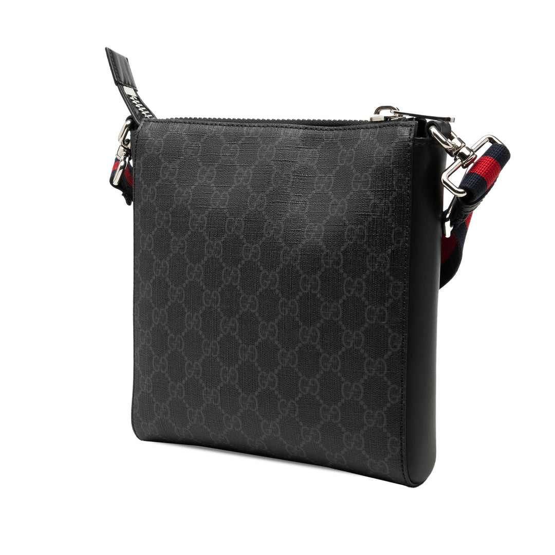Gucci Small GG Supreme Web Messenger Sac