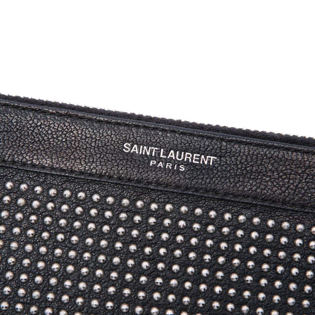 Saint Laurent Pochette clouté Noir – vue 5 – GABY PARIS