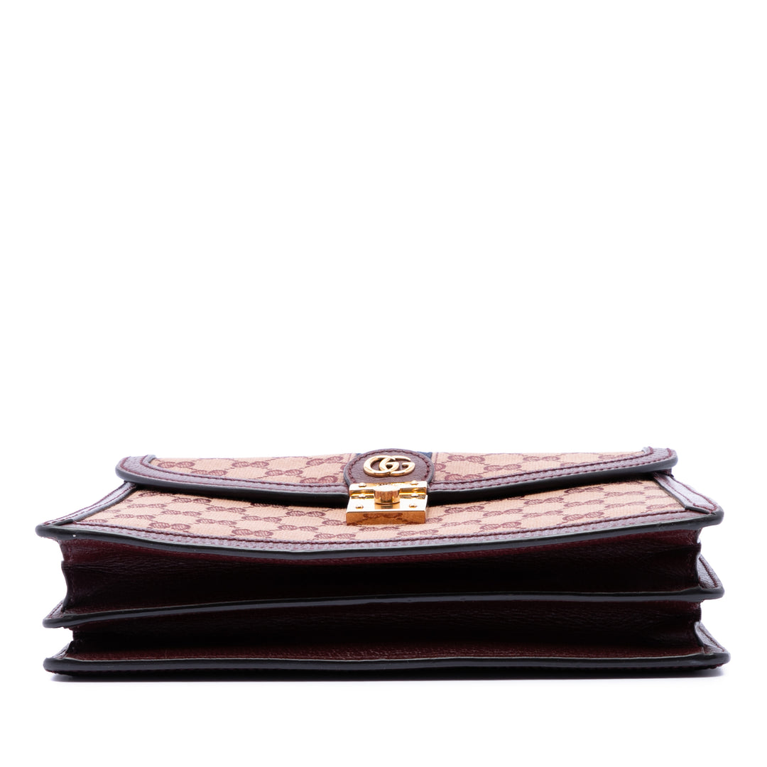 Gucci Small GG Toile Web Ophidia anse supérieure à rabat