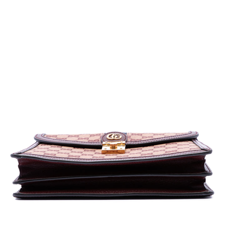 Gucci Small GG Toile Web Ophidia anse supérieure à rabat