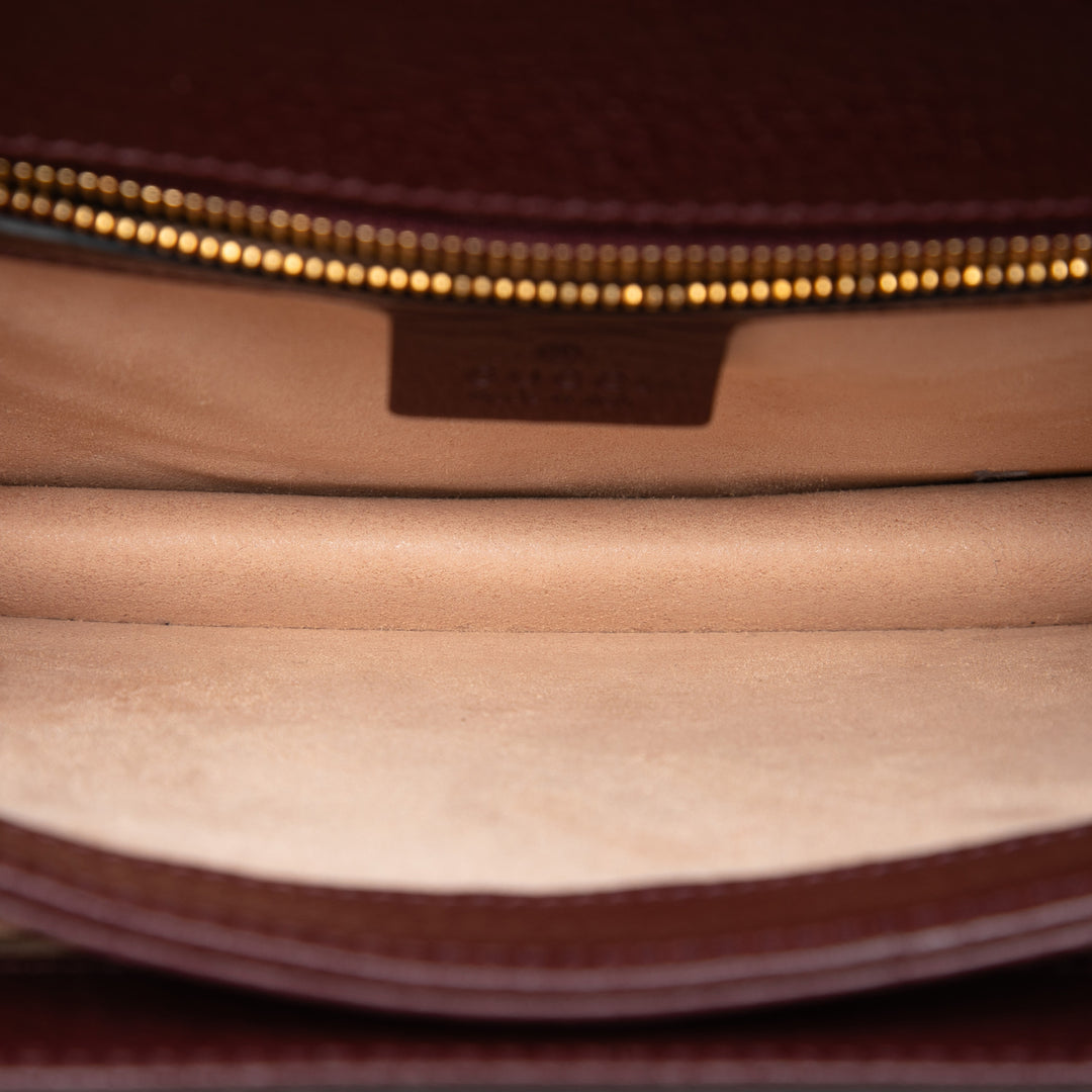 Gucci Small GG Toile Web Ophidia anse supérieure à rabat