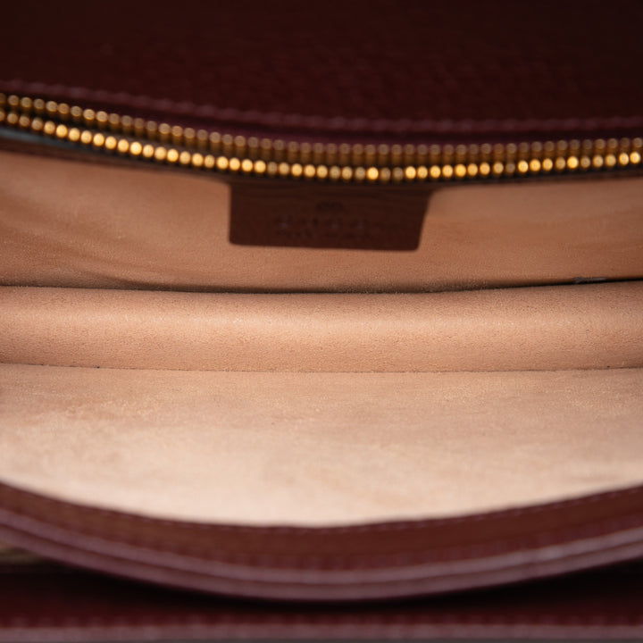 Gucci Small GG Toile Web Ophidia anse supérieure à rabat