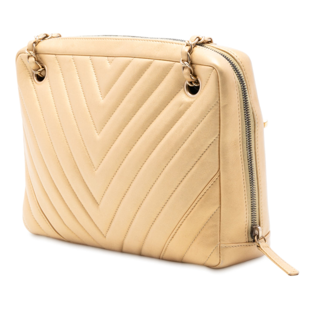Chanel CC Chevron Cuir d’agneau Camera Sac bandoulière
