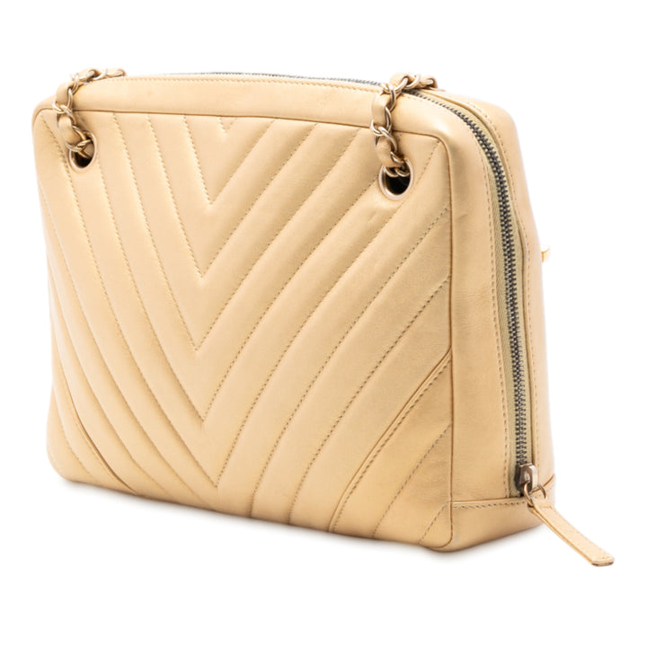 Chanel CC Chevron Cuir d’agneau Camera Sac bandoulière