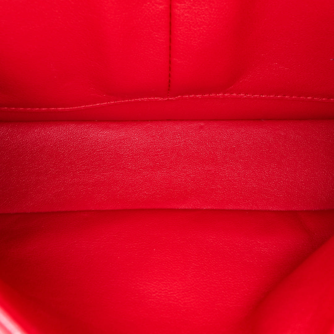 Medium Classic Lambskin Double Flap Red - Gaby Paris
