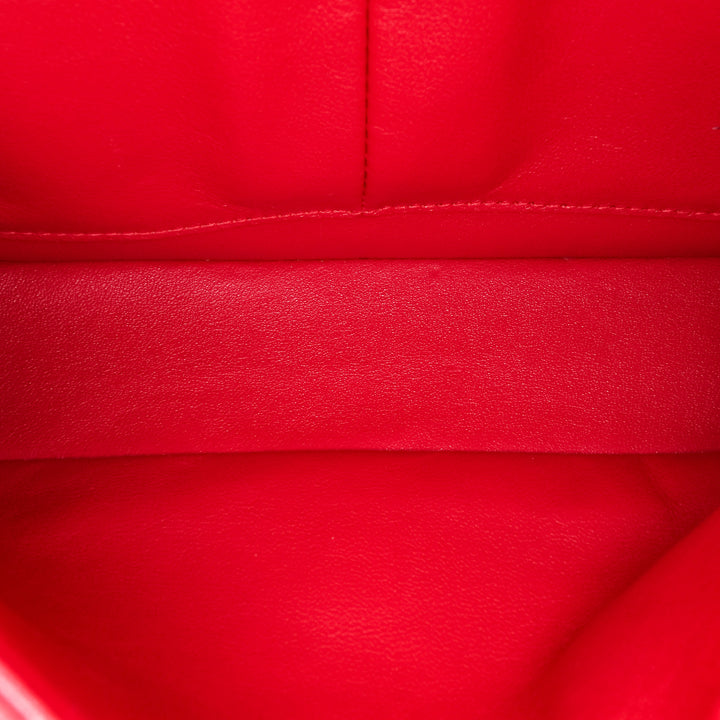 Medium Classic Lambskin Double Flap Red - Gaby Paris