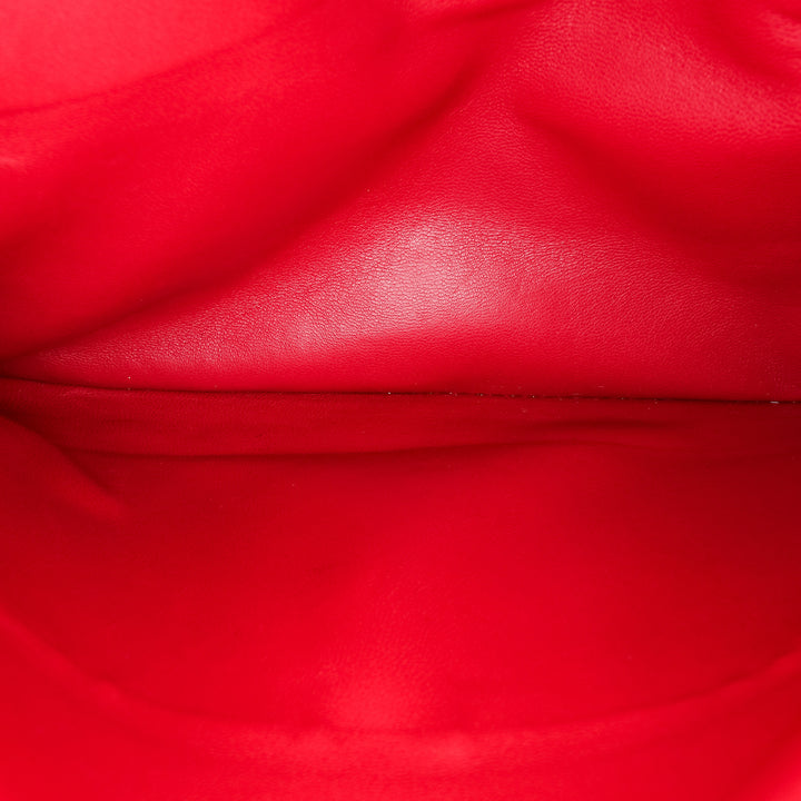 Medium Classic Lambskin Double Flap Red - Gaby Paris