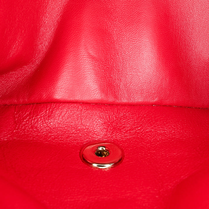 Medium Classic Lambskin Double Flap Red - Gaby Paris