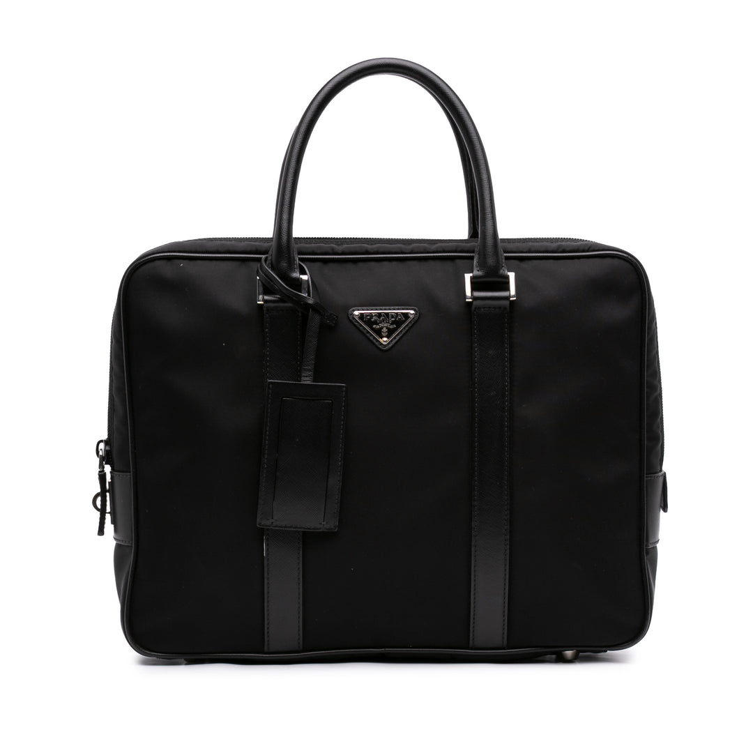 à finitions Business Sac Saffiano Noir