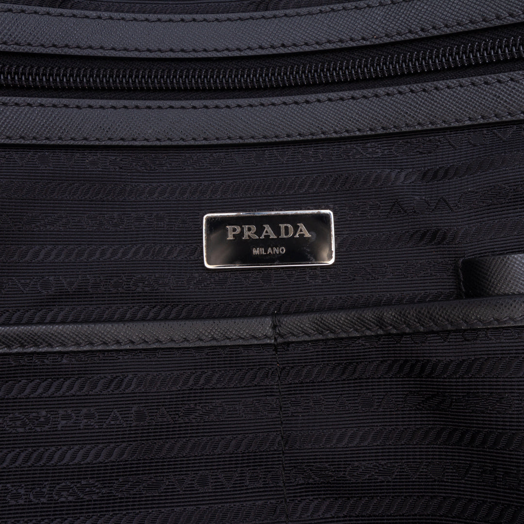 à finitions Business Sac Saffiano Noir