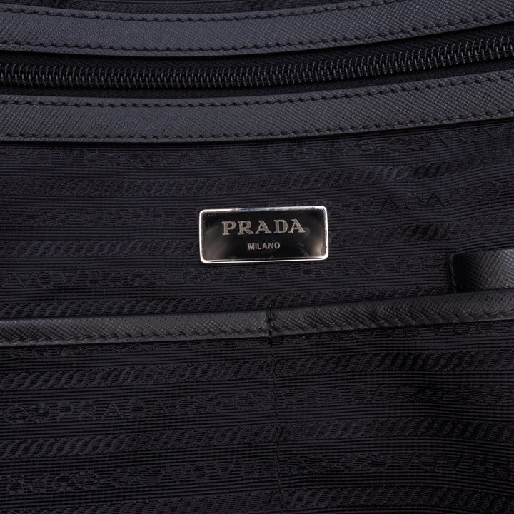 à finitions Business Sac Saffiano Noir