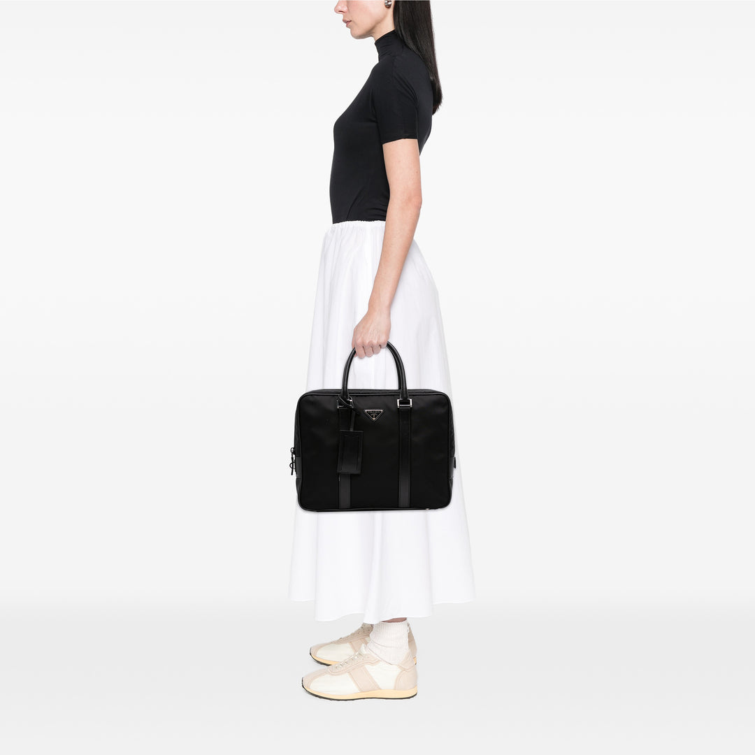 à finitions Business Sac Saffiano Noir