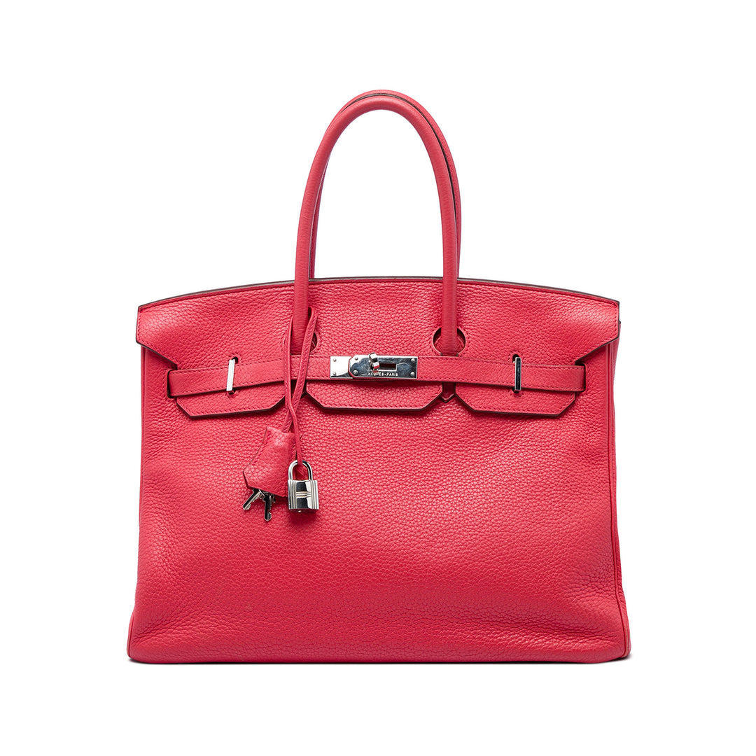 Hermès Sac à main Birkin Retourne 35 Clémence Rouge – vue principale – GABY PARIS