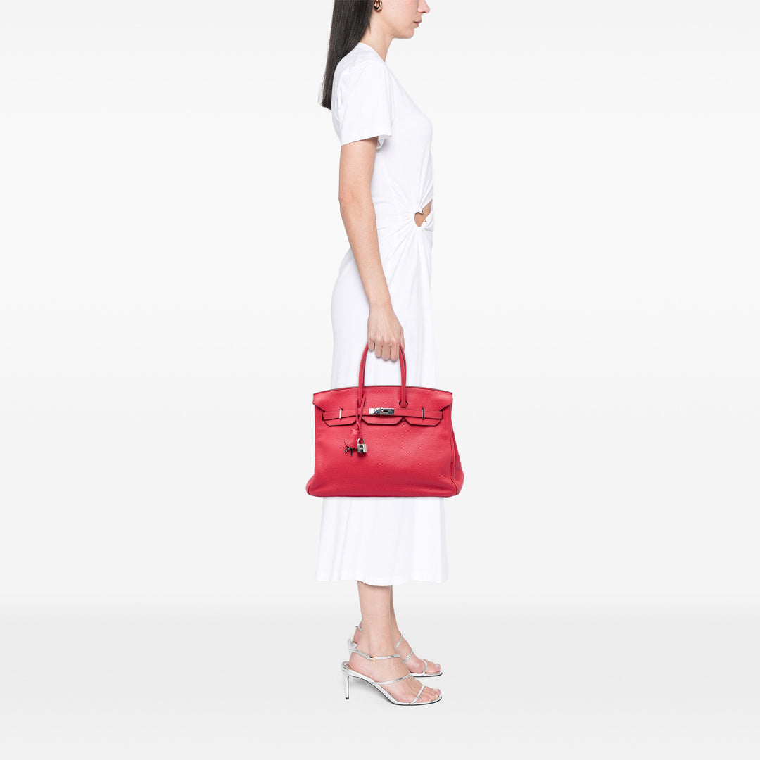 Hermès Sac à main Birkin Retourne 35 Clémence Rouge – vue 5 – GABY PARIS