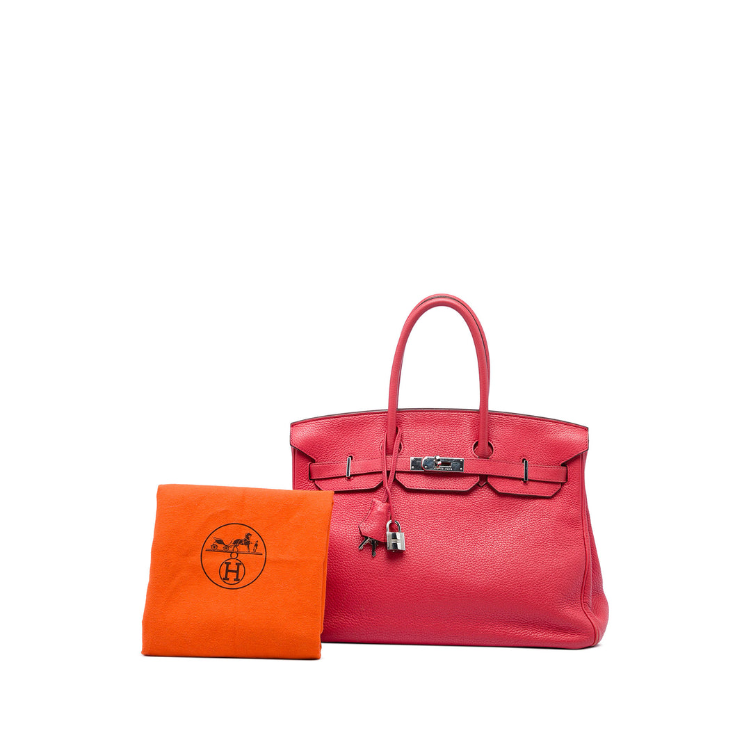 Hermès Sac à main Birkin Retourne 35 Clémence Rouge – vue 6 – GABY PARIS