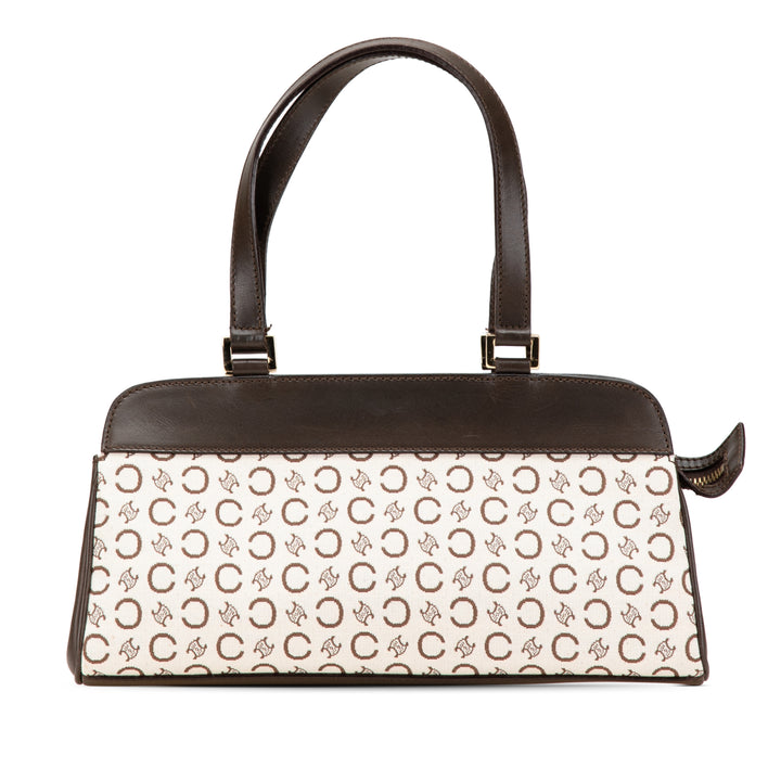 C Macadam Canvas Handbag White - Gaby Paris