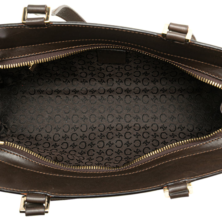 C Macadam Canvas Handbag White - Gaby Paris