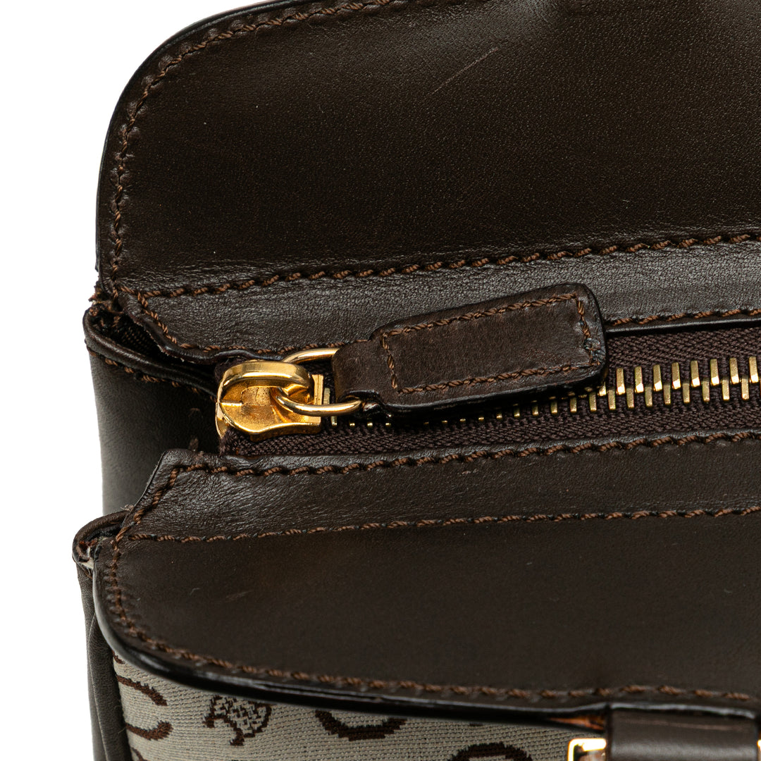 C Macadam Canvas Handbag Brown - Gaby Paris