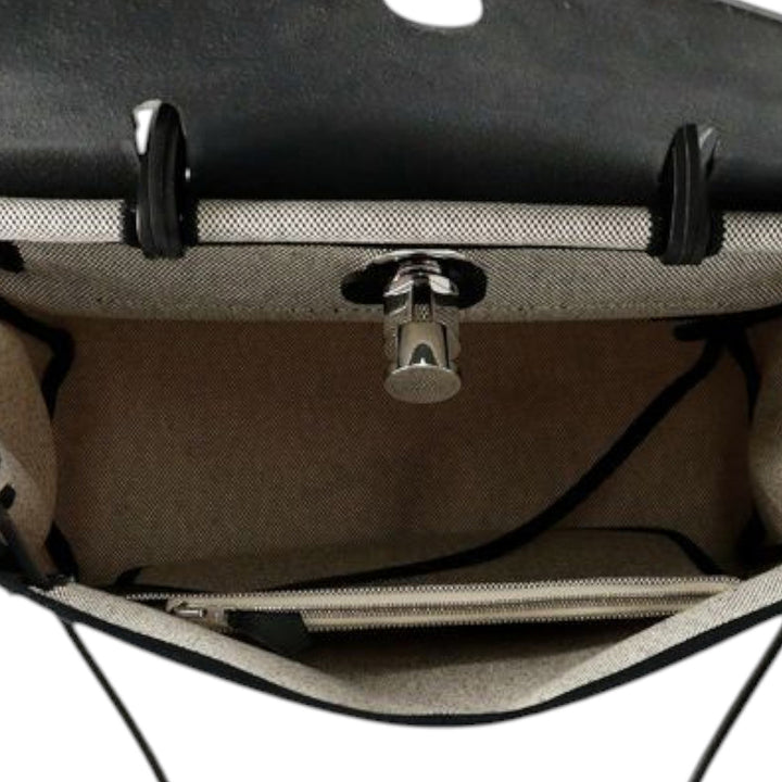 Hermès Toile and Vache Hunter Pegase Pop Herbag Zip 31 Gris – GABY PARIS Authentique