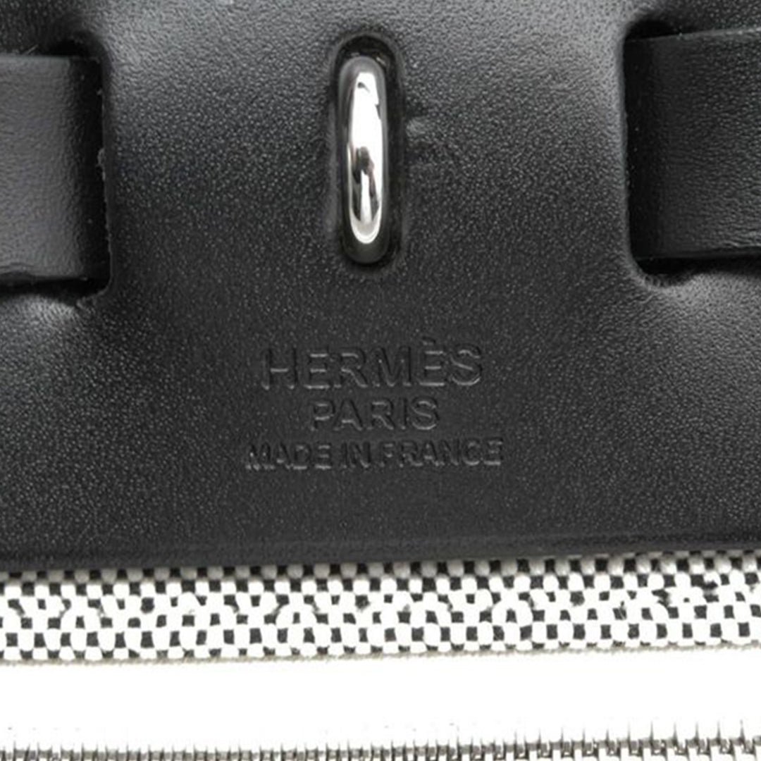 Hermès Toile and Vache Hunter Pegase Pop Herbag Zip 31 Gris – GABY PARIS Authentique