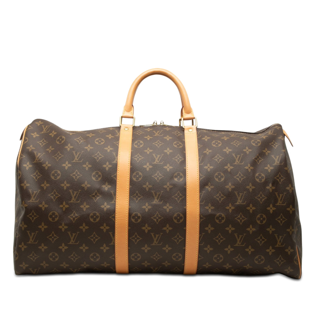 Louis Vuitton Keepall 55 Monogram Marron – vue principale – GABY PARIS