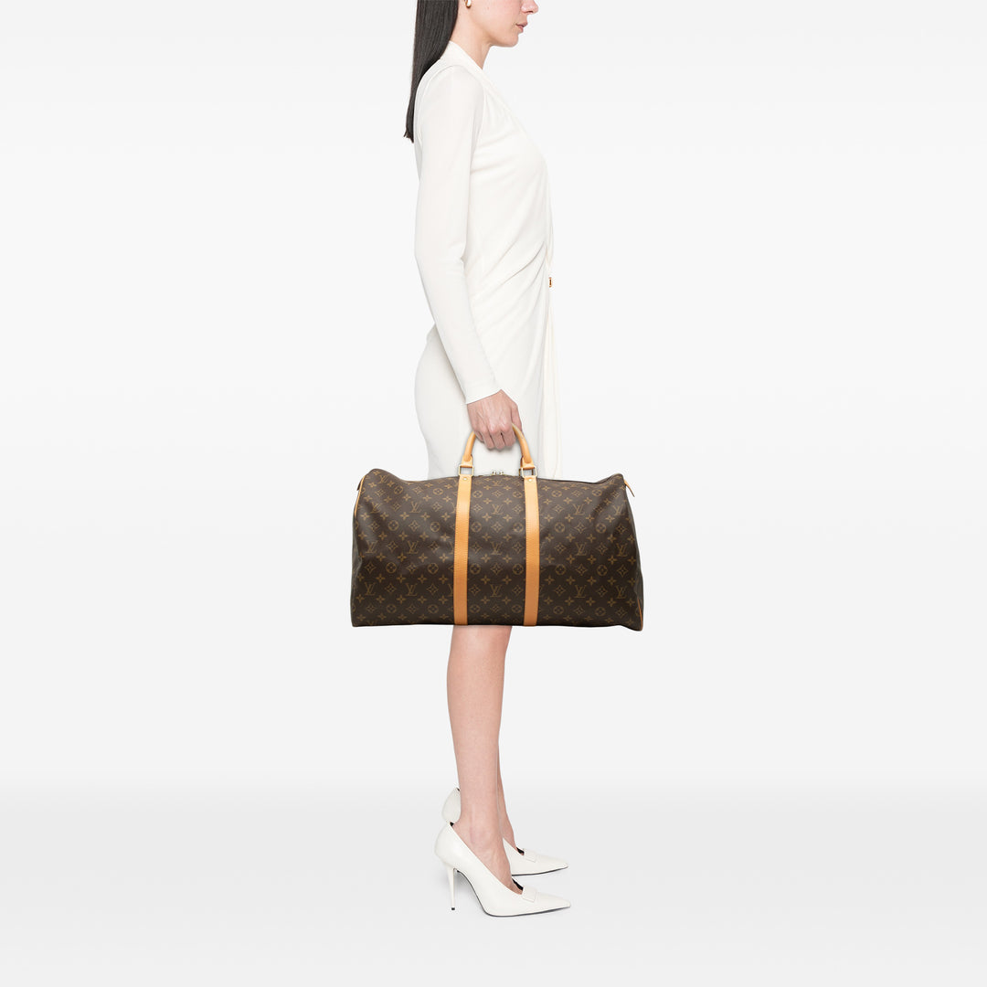 Louis Vuitton Keepall 55 Monogram Marron – vue 6 – GABY PARIS