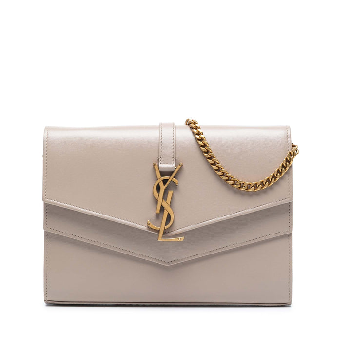 Saint Laurent Cuir Monogram Sulpice Wallet on Chain